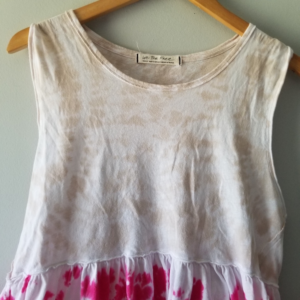 Free People Anytime Tie Dye Cotton Tank Top - Picture 6 of 10